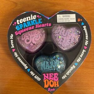 Needoh Teenie Sparkle Squeeze Hearts Set